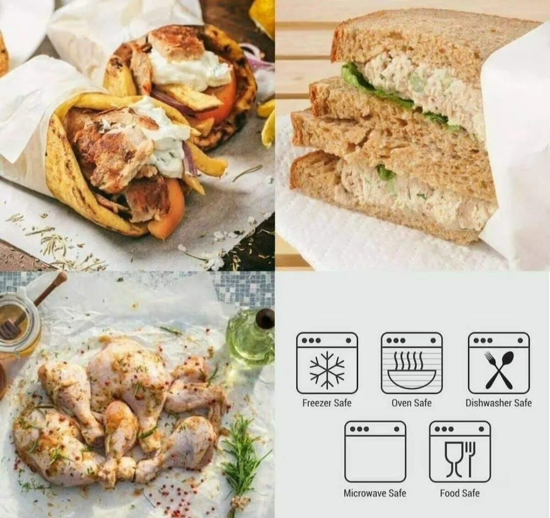 1 KG SDS Butter Paper Roll | Chapati Wrap| paper foil | Burger Wrap | Reusable, Food Wrap | Lunch Box Safe | Heavy Duty Butter Paper Roll for Roti, Paratha, Sandwich Wrap - 1 Kg Roll