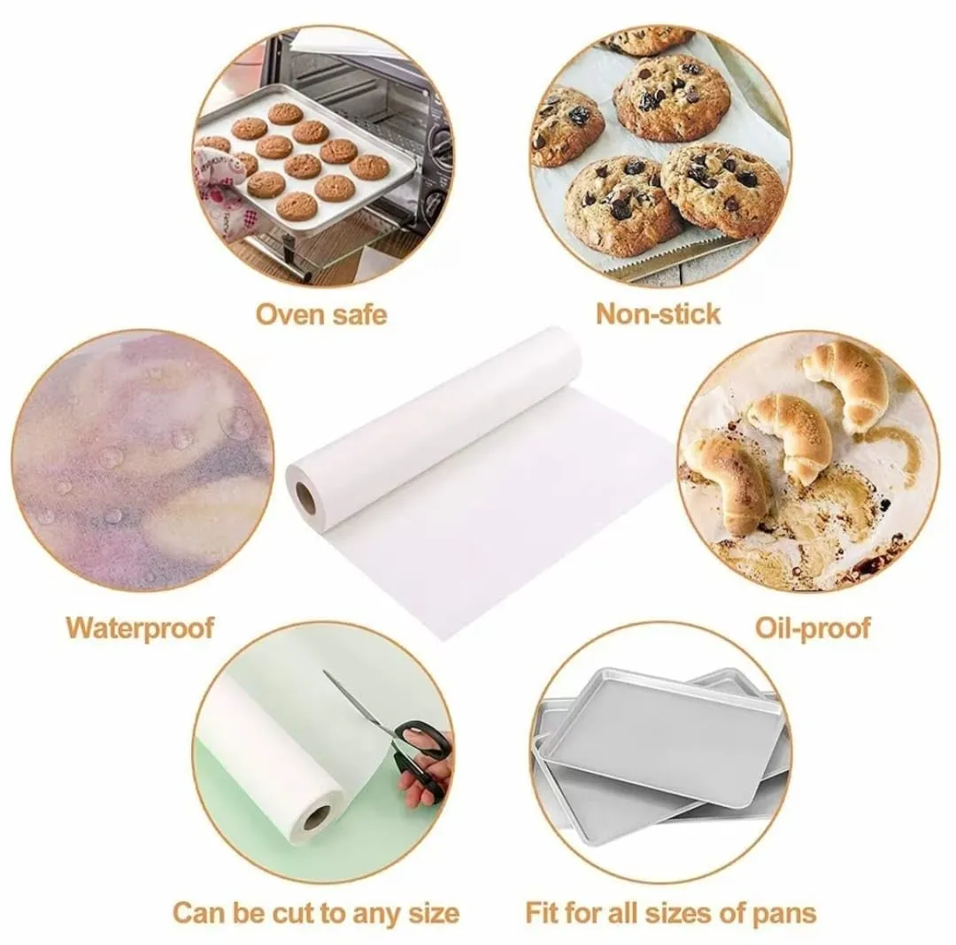 1 KG SDS Butter Paper Roll | Chapati Wrap| paper foil | Burger Wrap | Reusable, Food Wrap | Lunch Box Safe | Heavy Duty Butter Paper Roll for Roti, Paratha, Sandwich Wrap - 1 Kg Roll