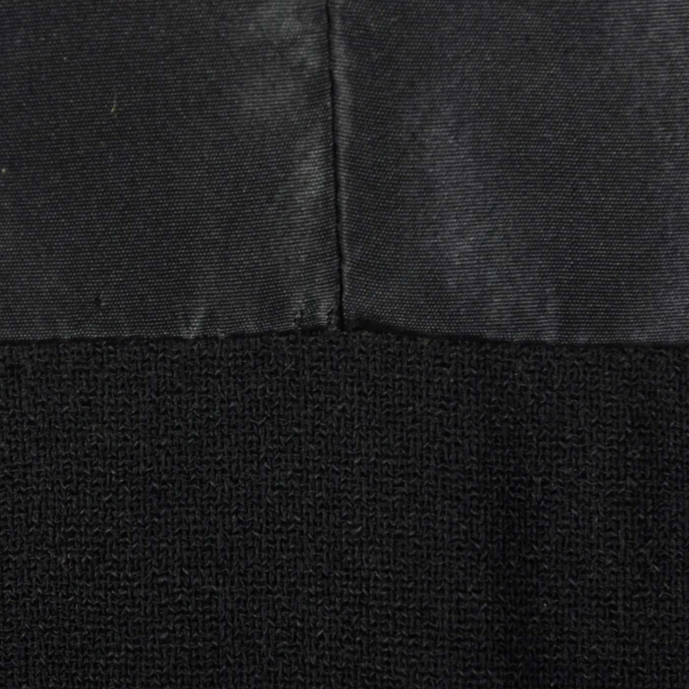 1950s Black Taffeta and Black Wool Dress