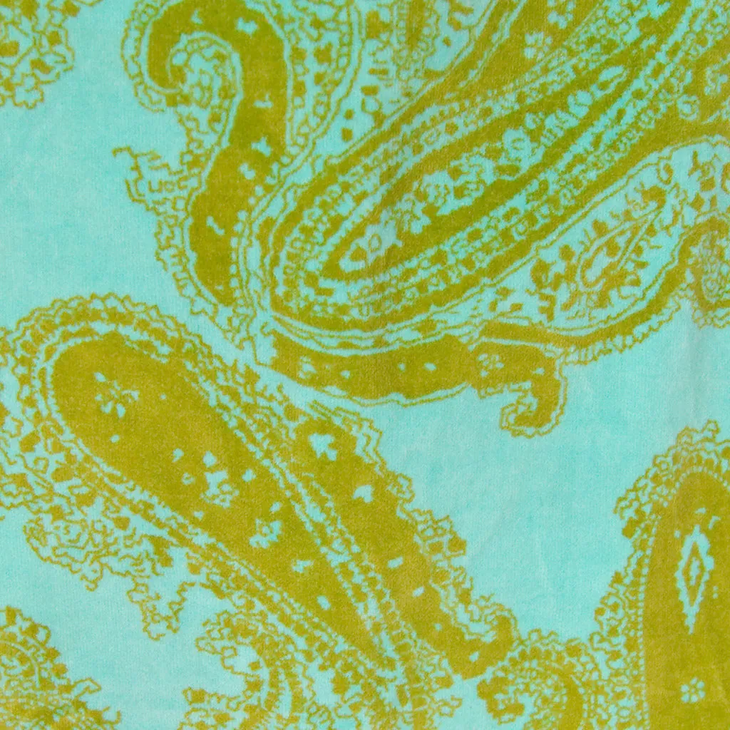 1960s Turquoise Paisley Skirt