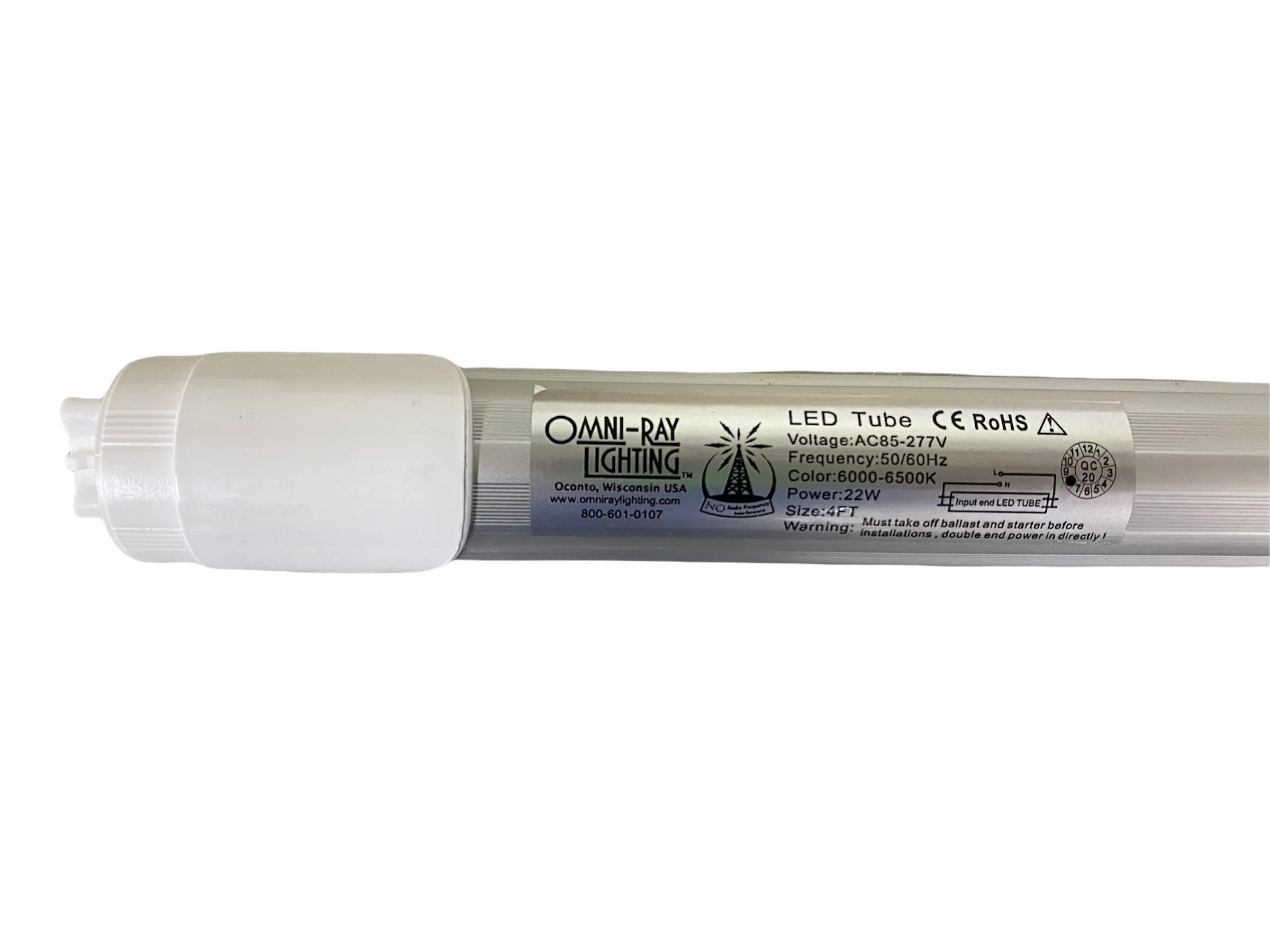 (8 UNITS CLEARANCE)  G13 T8 4ft (15w 18w 20w WATTAGE ADJUSTABLE) 130lm/W 4000K FROSTED LENS (NO RF)