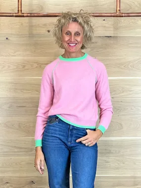 Absolut Cashmere Berkeley Jumper Pink & Green
