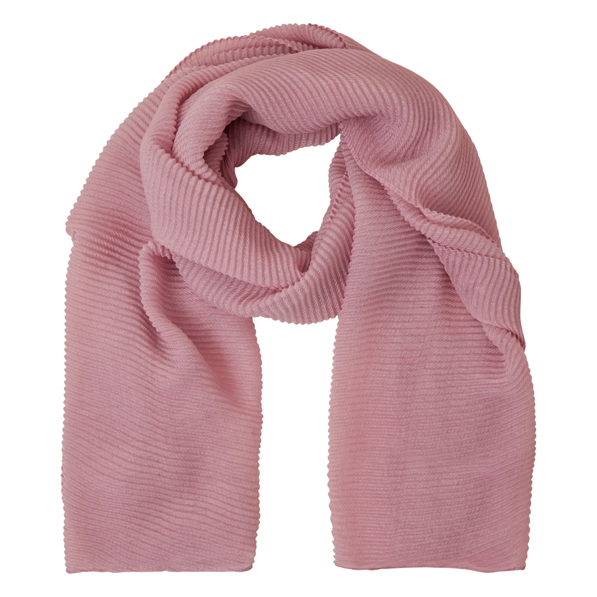 Accessorize London Women's Lightweight Pleated Scarf Pale Pink