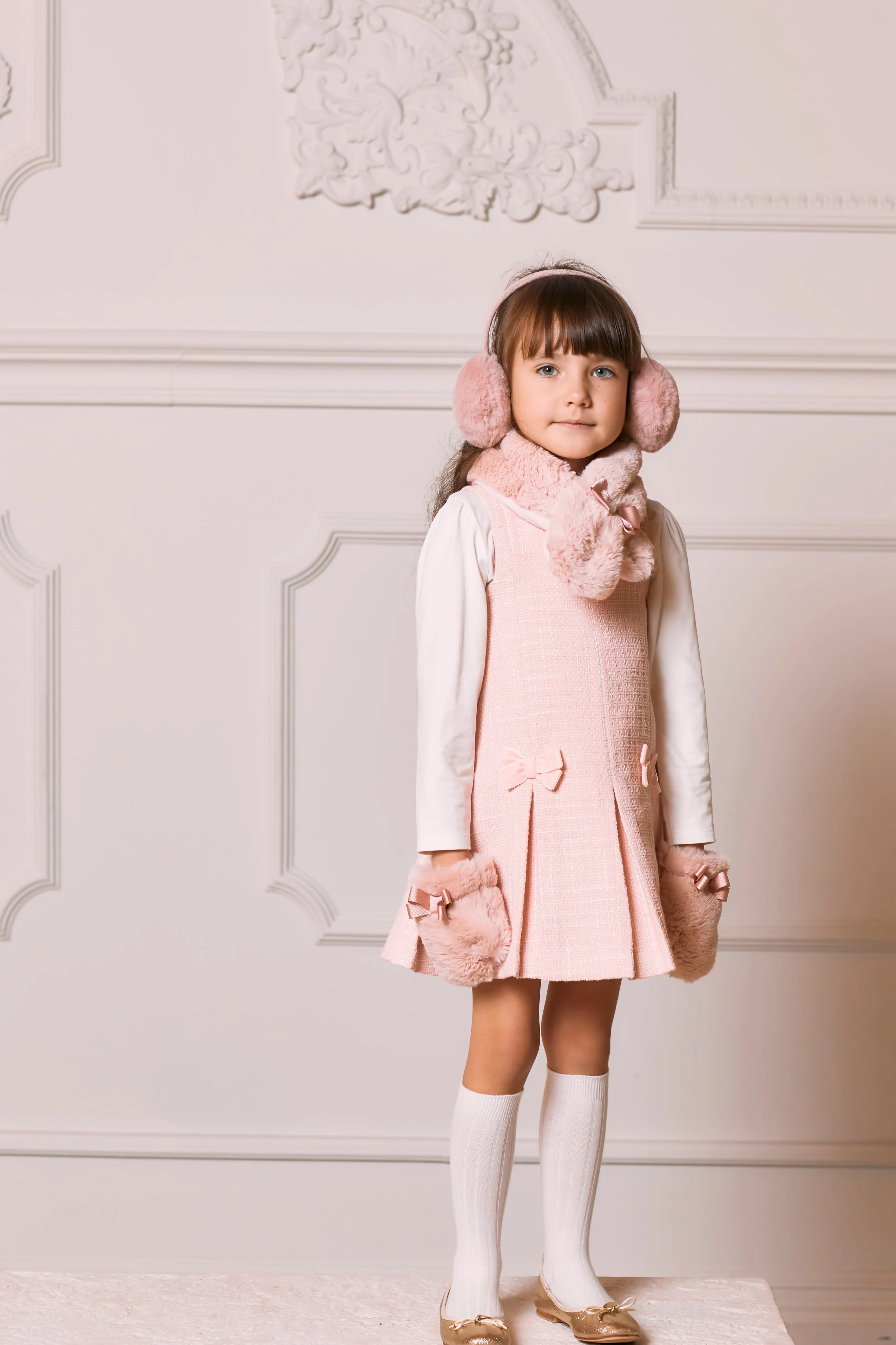 AW24 Patachou Girls Pink Dress & Blouse Set