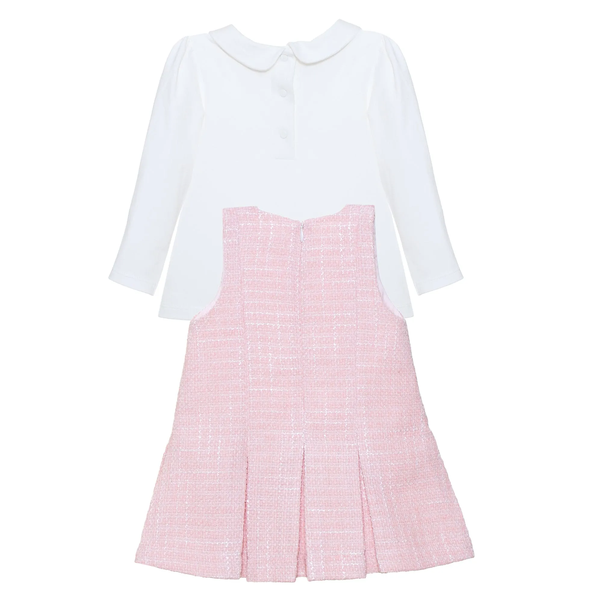 AW24 Patachou Girls Pink Dress & Blouse Set