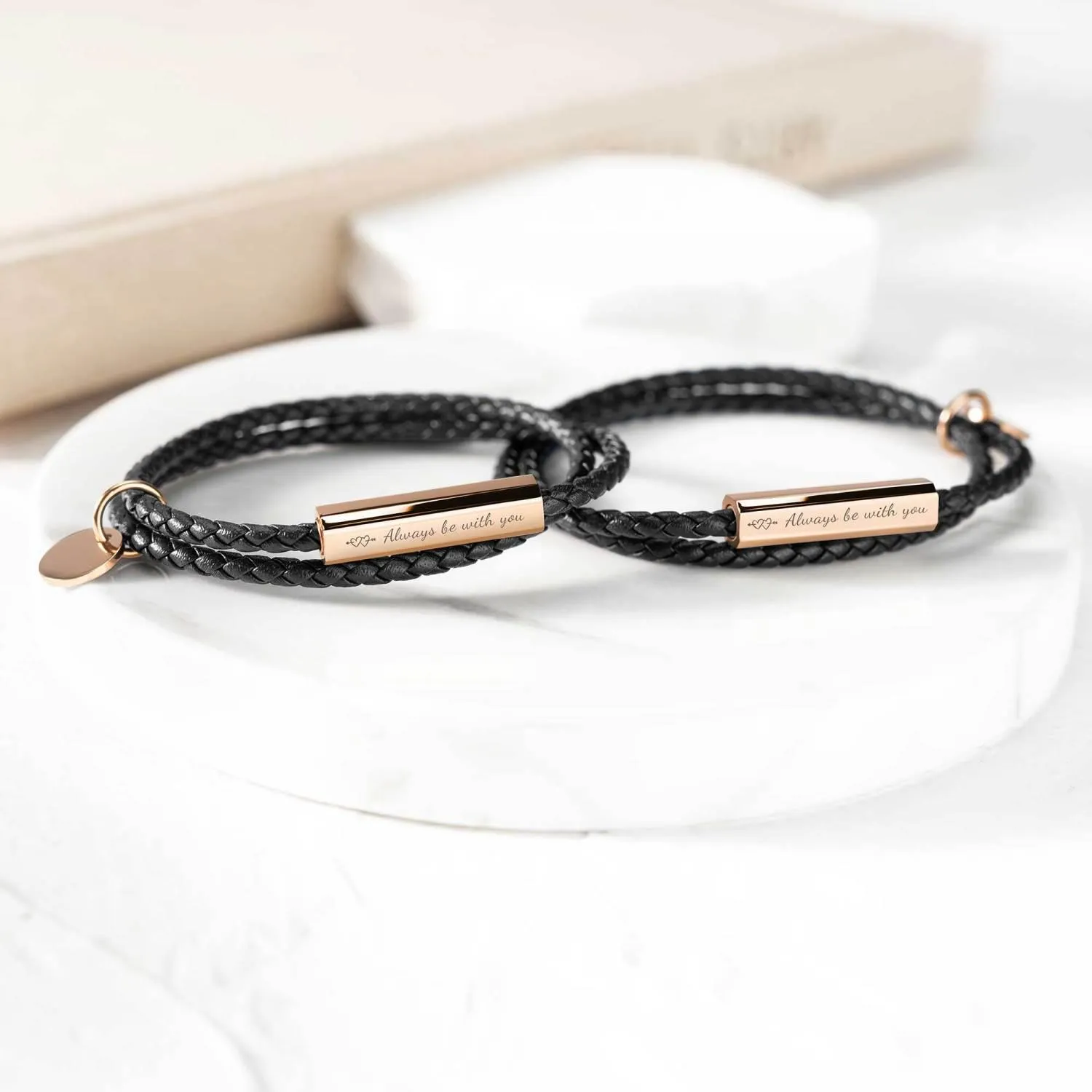 B3.Ricordi Italian Leather Wrap Bracelet(Jet Black)