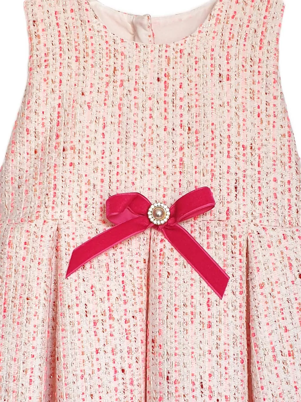Baby A-line dress with bow - AVRIL Fuchsia