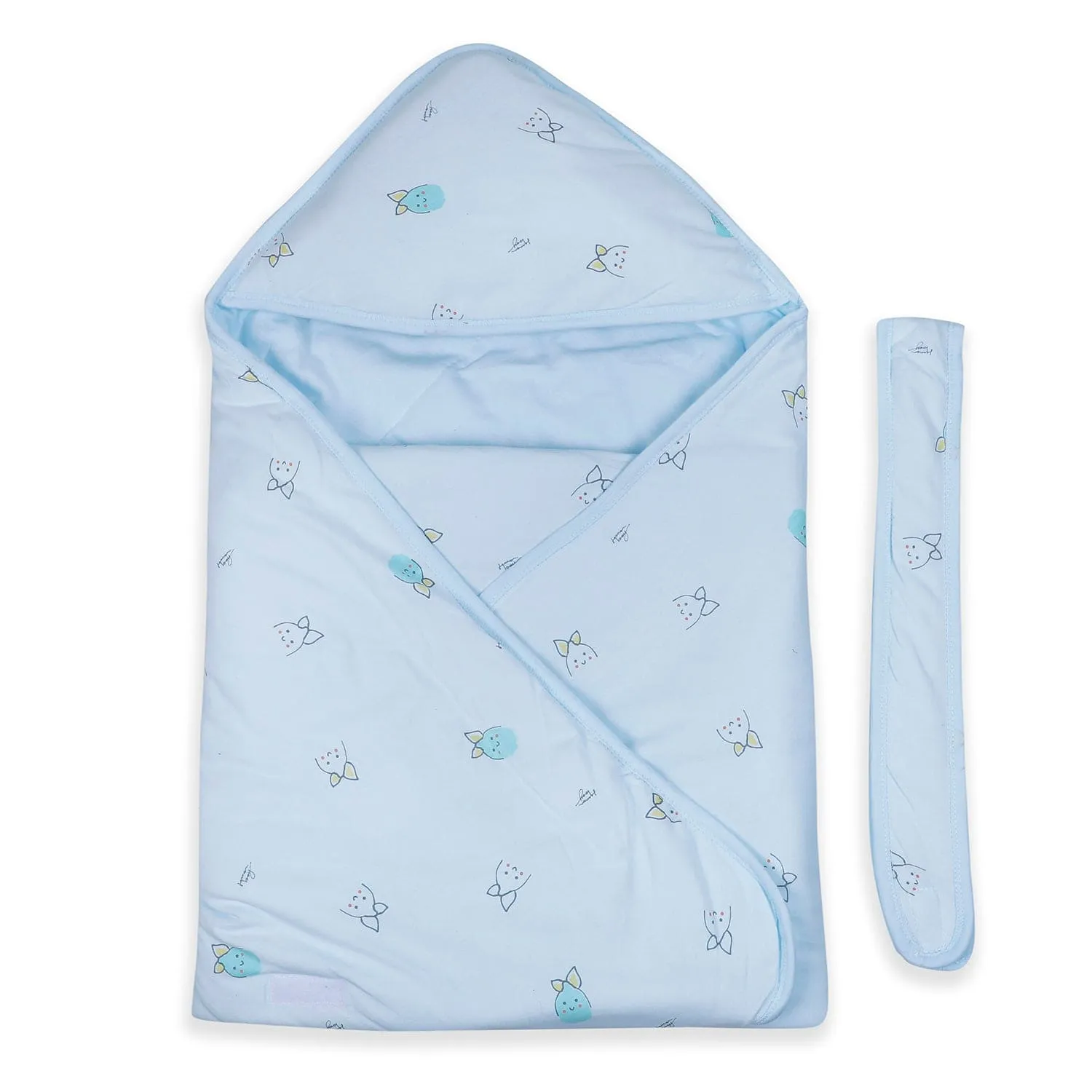 Baby Moo Cuddly Pet 100 % Cotton Wrapper - Blue