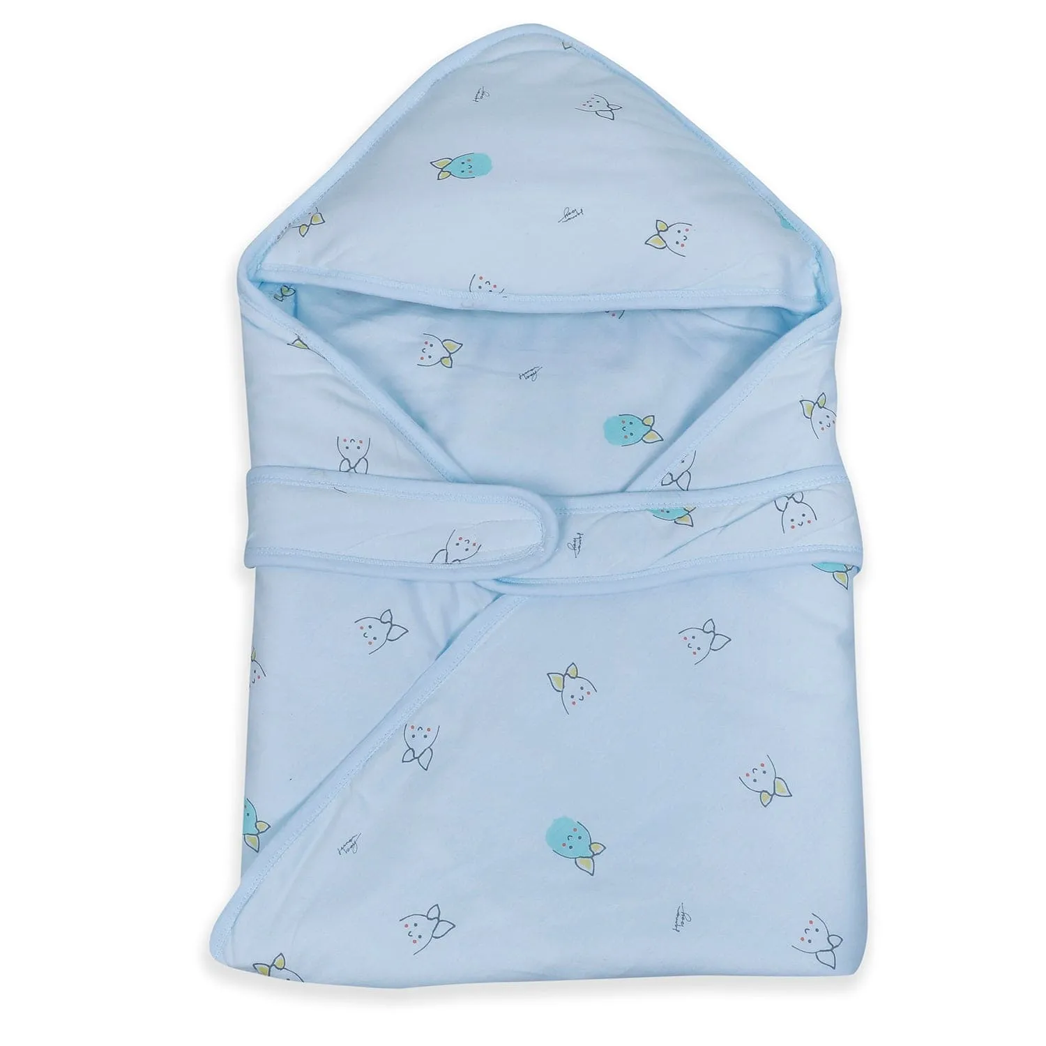 Baby Moo Cuddly Pet 100 % Cotton Wrapper - Blue