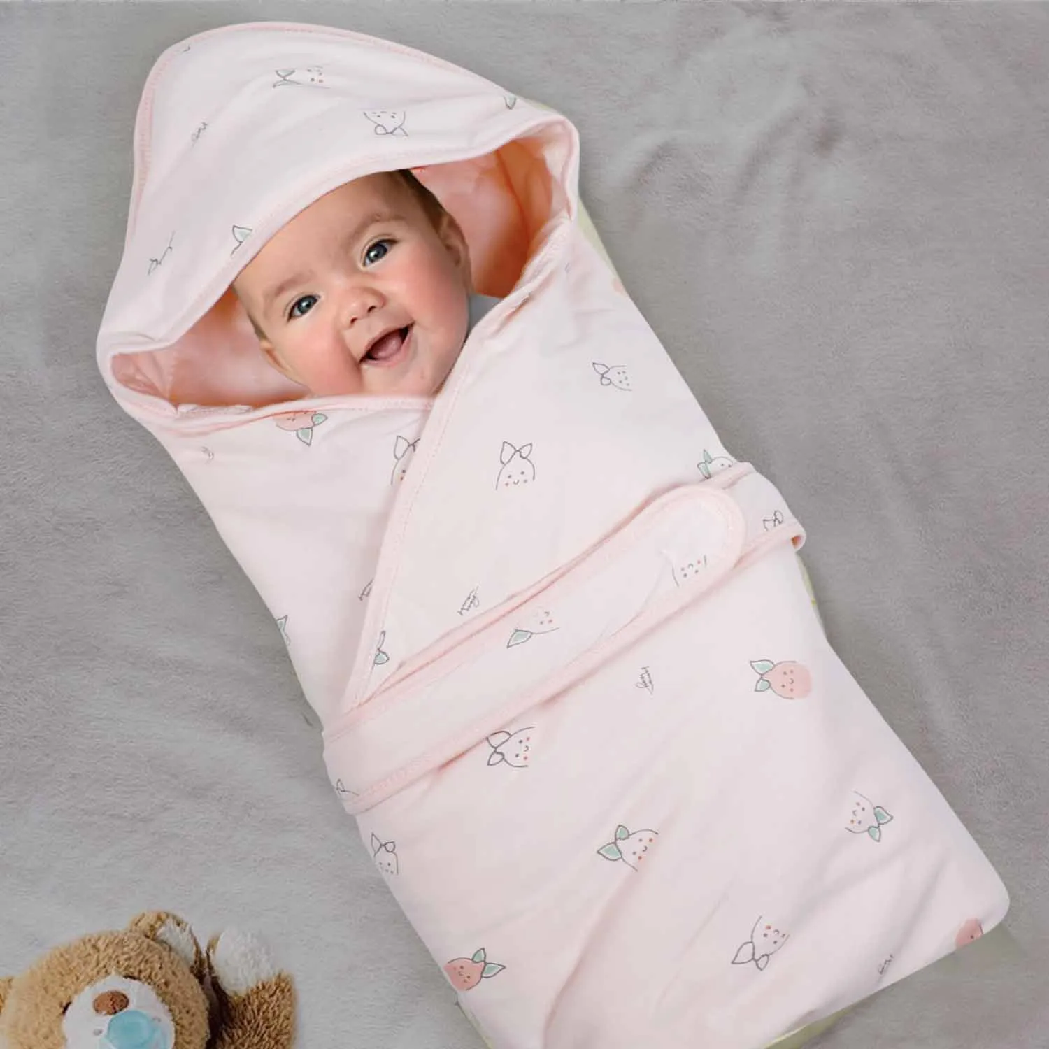 Baby Moo Cuddly Pet 100 % Cotton Wrapper - Pink