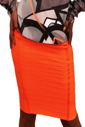 Back Zipper Pencil Skirt