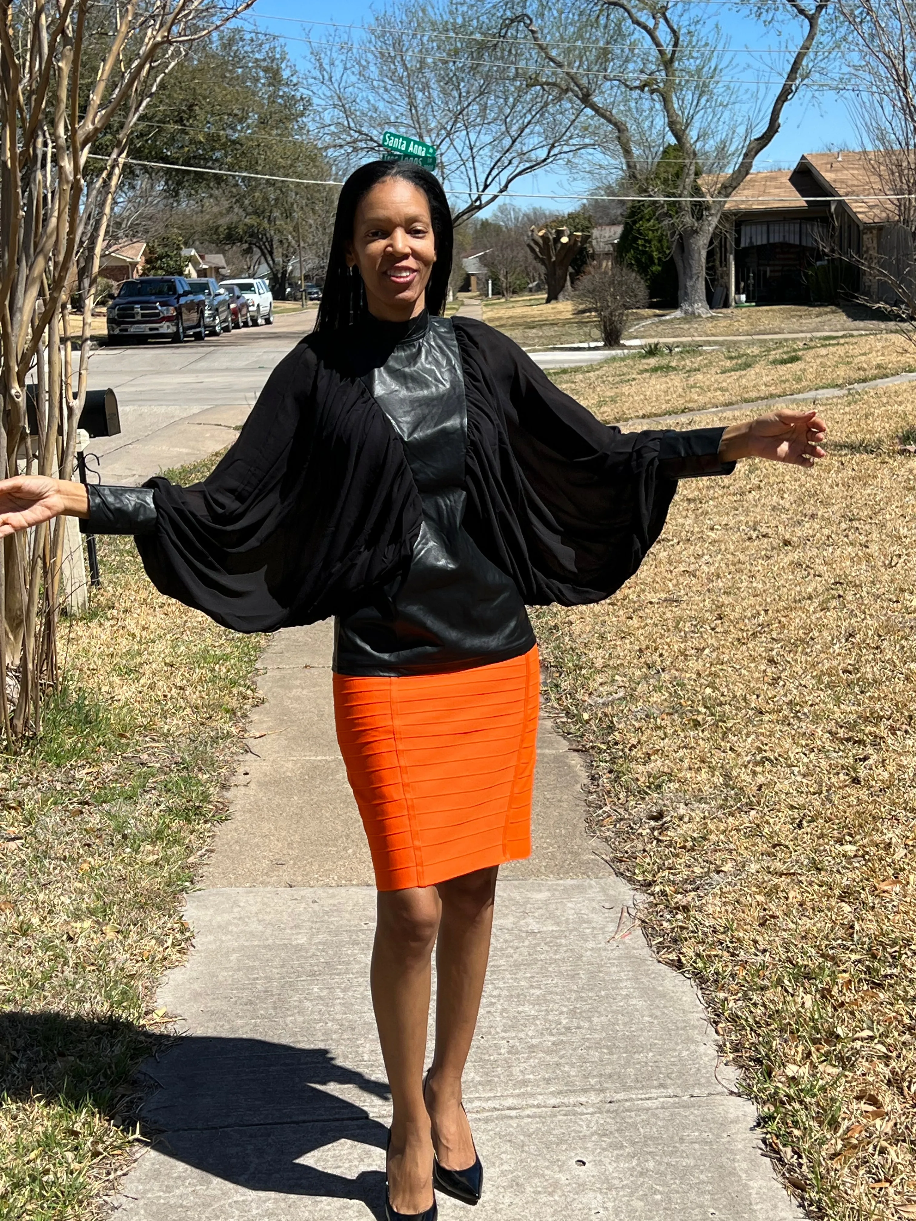 Back Zipper Pencil Skirt