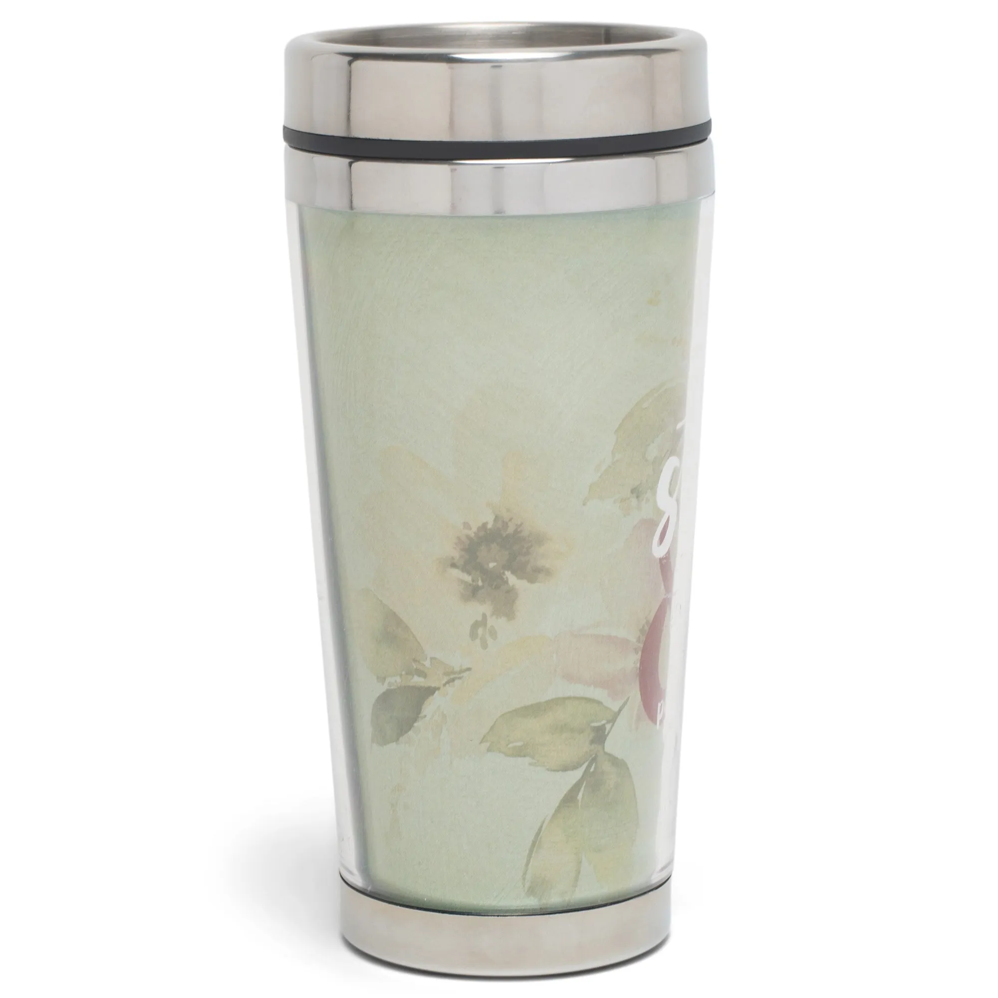 Be Still And Know Olive Green and Maroon 16 Ounces Stainless Steel Travel Tumbler