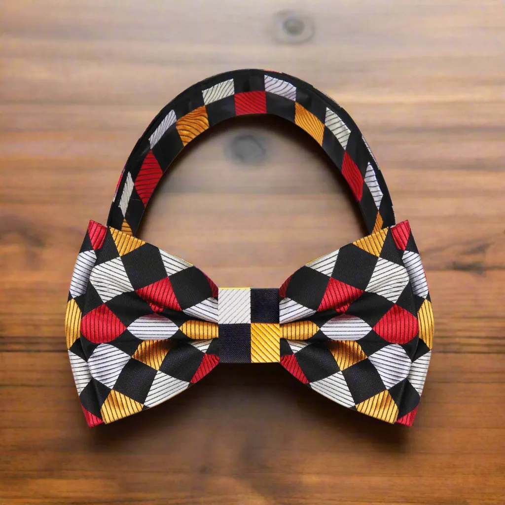 Bengal Tiger Geometric Bow Tie