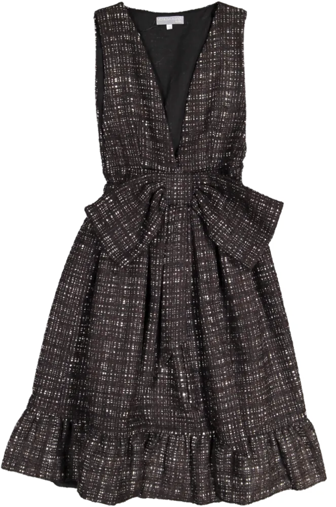 BETTYLOOP DRESS-Brown Tweed