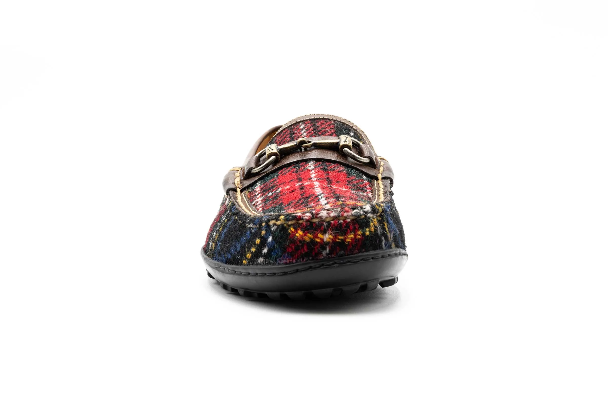 Bill Harris Tweed Horse Bit Loafers - Plaid