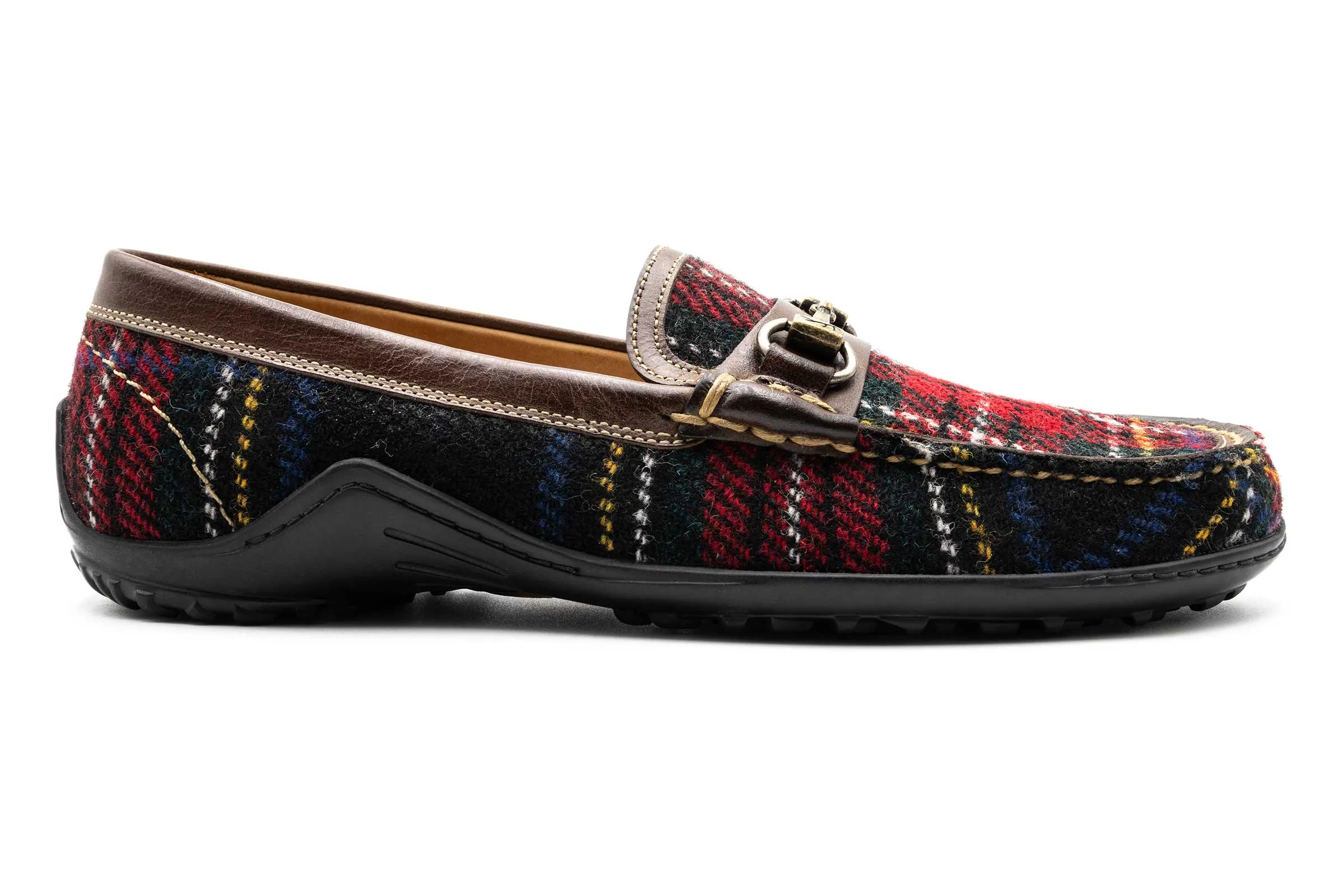 Bill Harris Tweed Horse Bit Loafers - Plaid