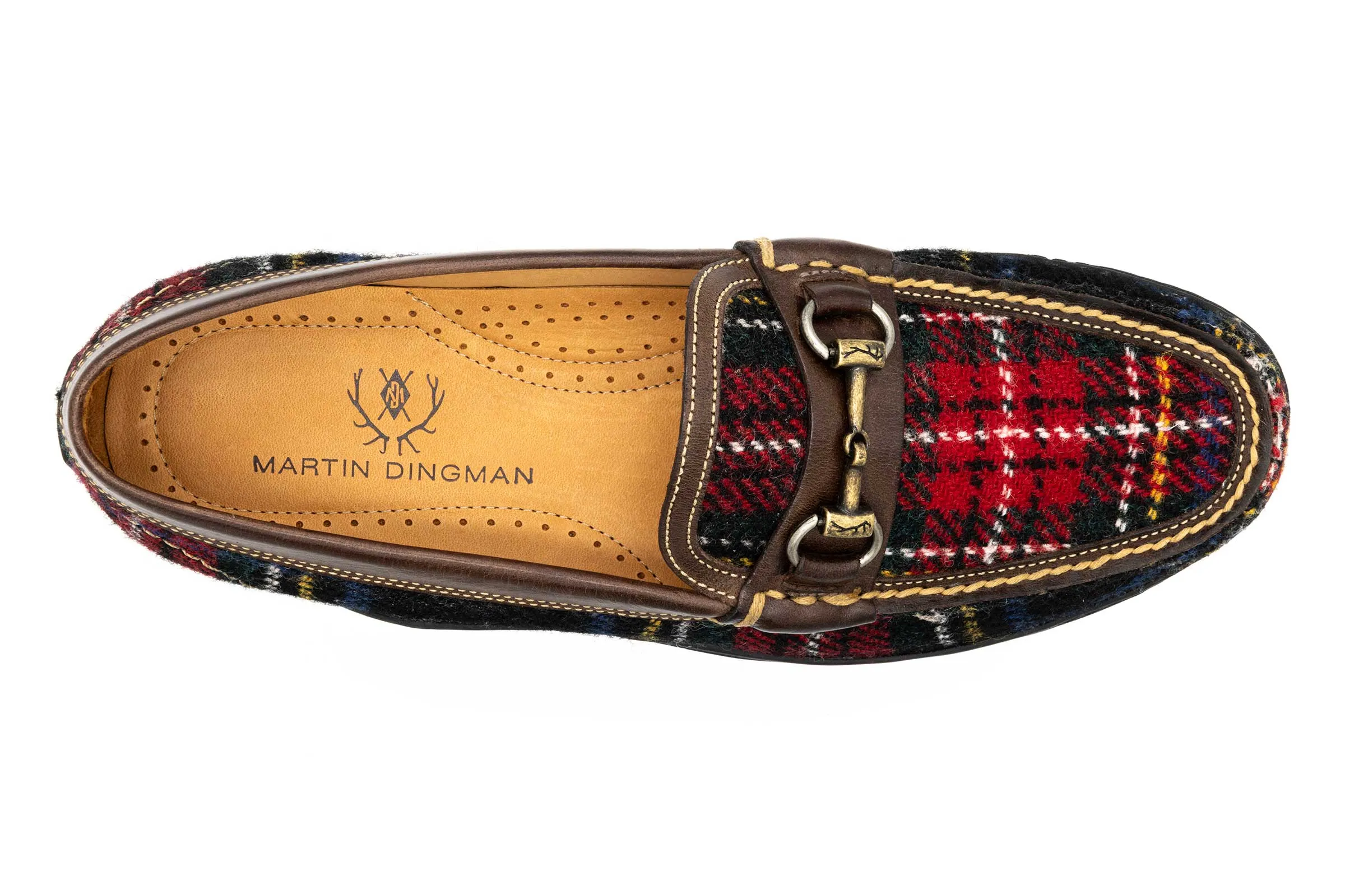 Bill Harris Tweed Horse Bit Loafers - Plaid