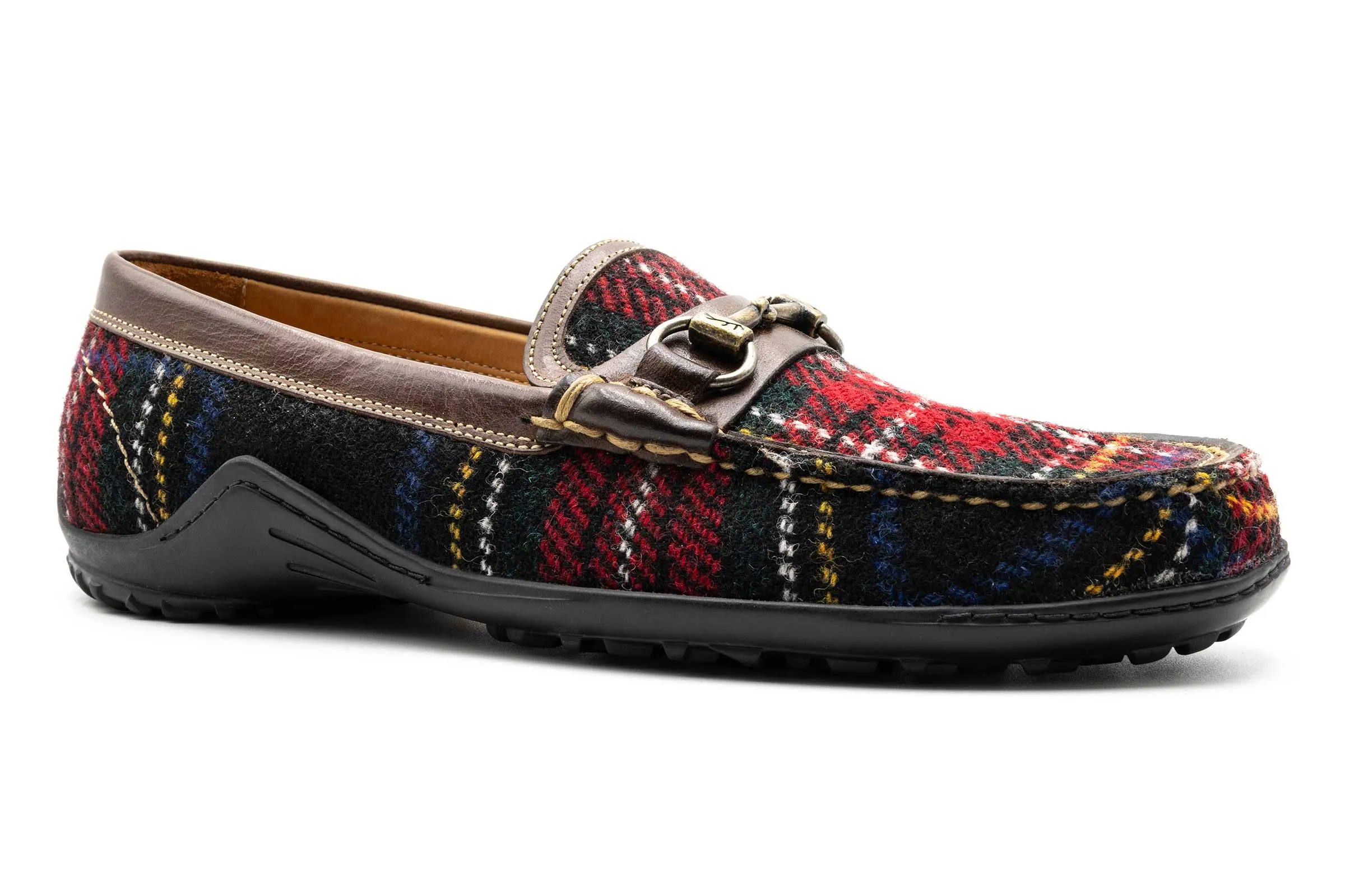 Bill Harris Tweed Horse Bit Loafers - Plaid
