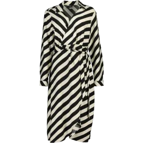 Black And White Wrap Dress