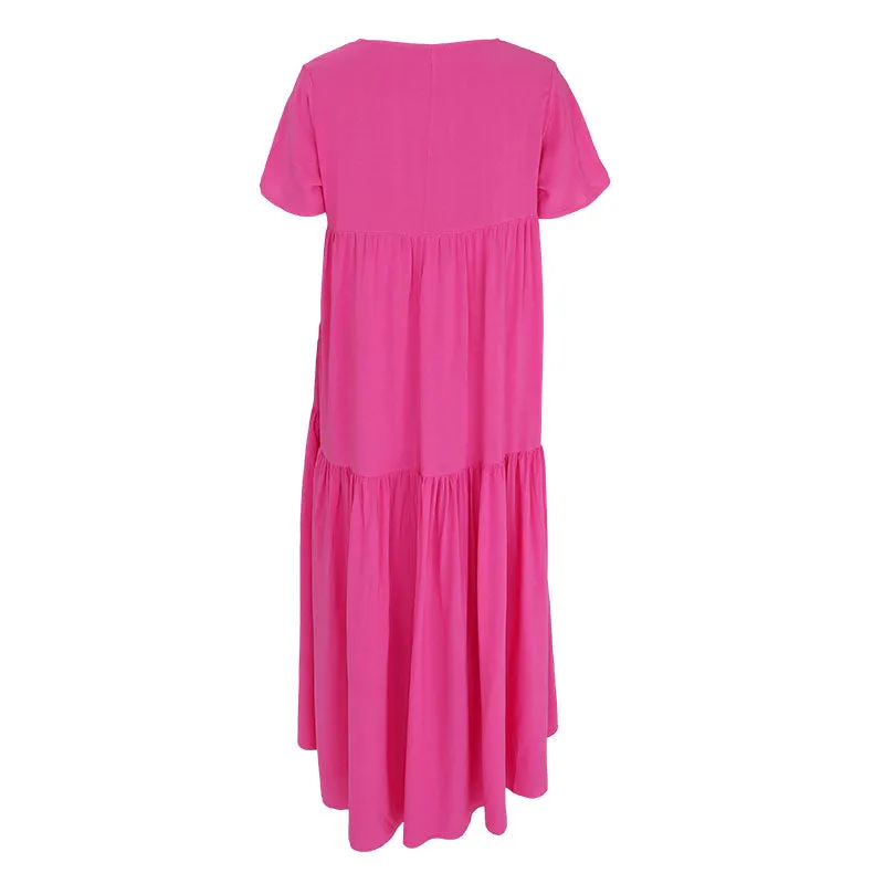 Black Colour Lexanne Maxi Dress Pink