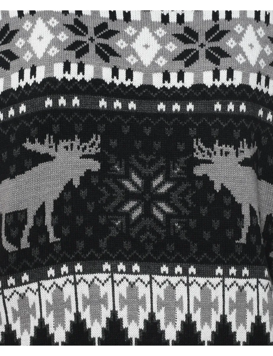 Black Nordic Jumper - XL