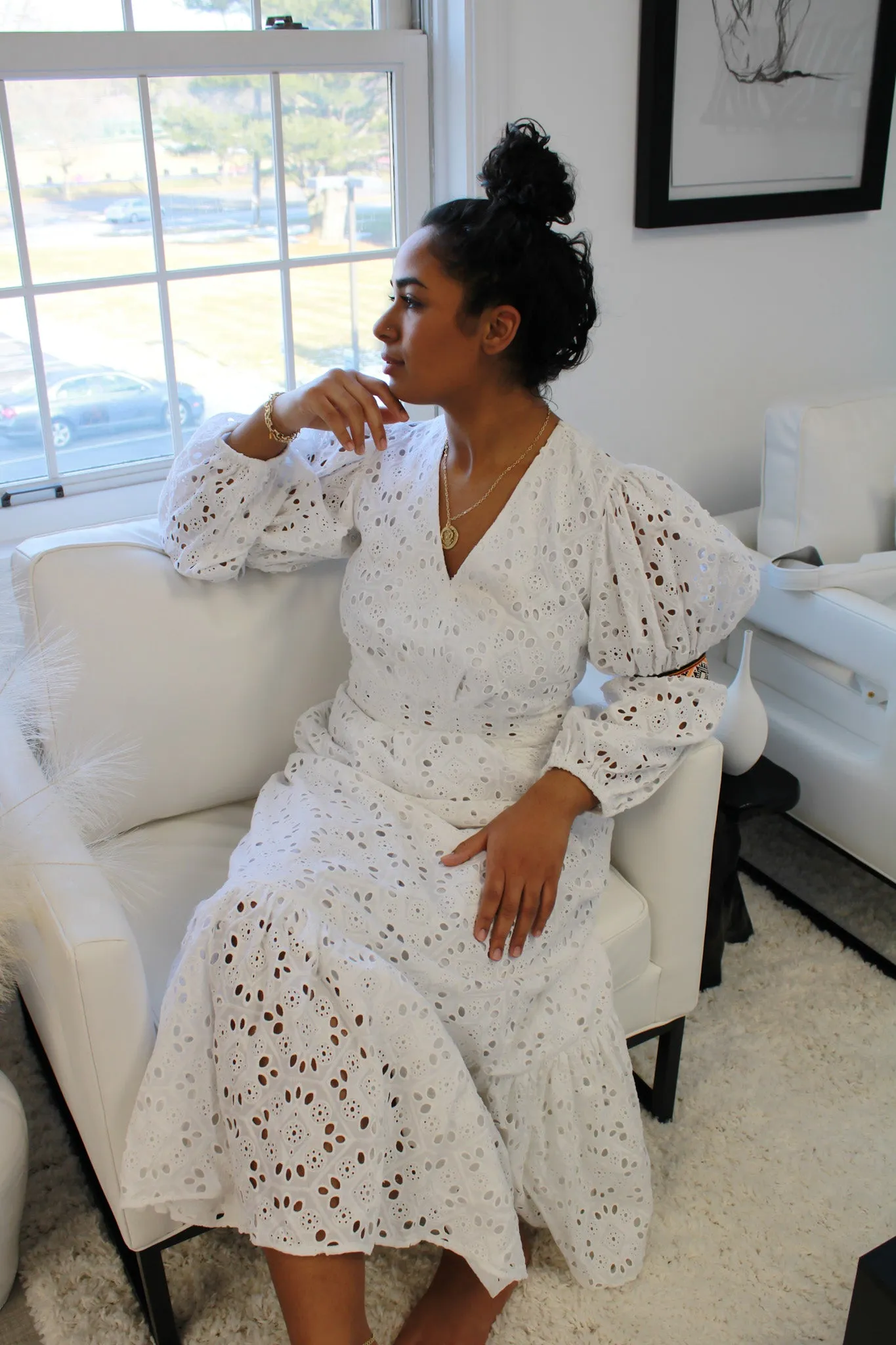 Bonita Maxi Eyelet Dress