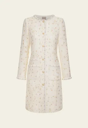Braided-trim Embellished Lurex Tweed Dress