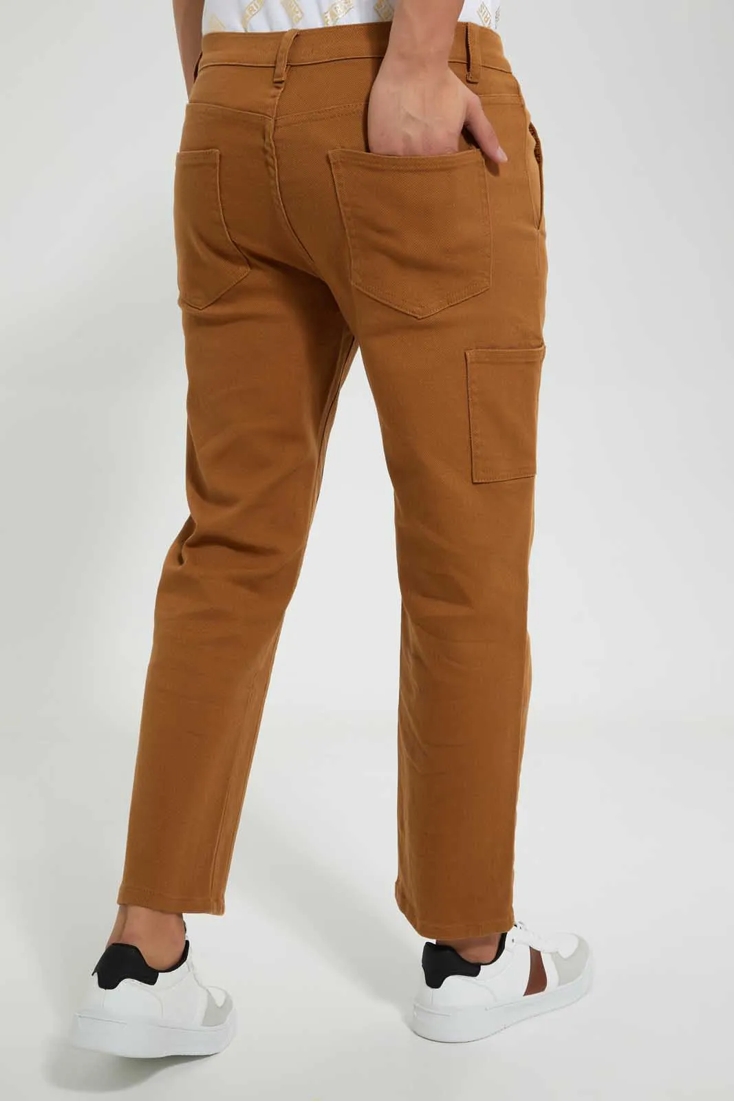 Brown Cut and Sew Chino Trouser