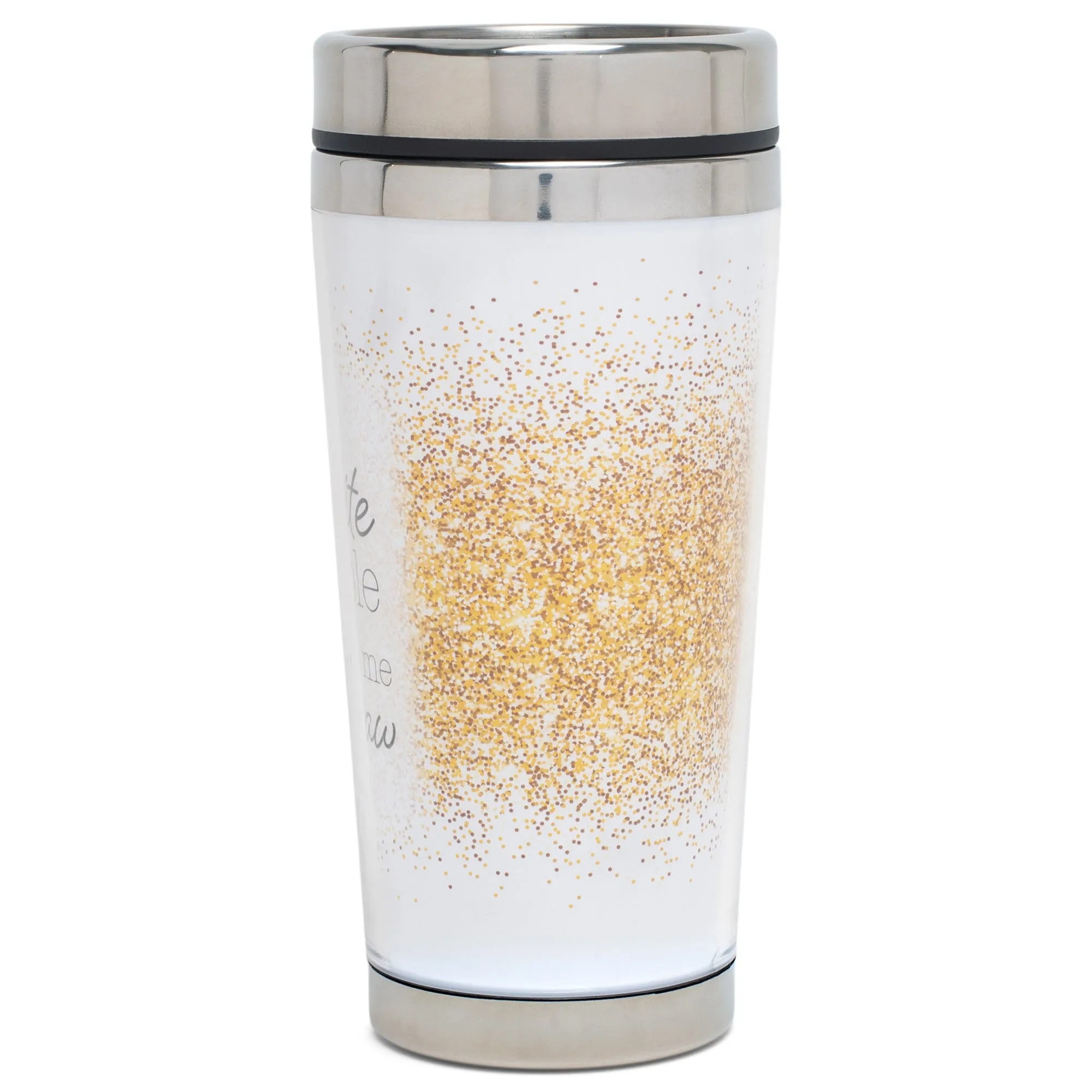 Call Me Mamaw Classic White and Gold Tone 16 Ounces Stainless Steel Travel Tumbler