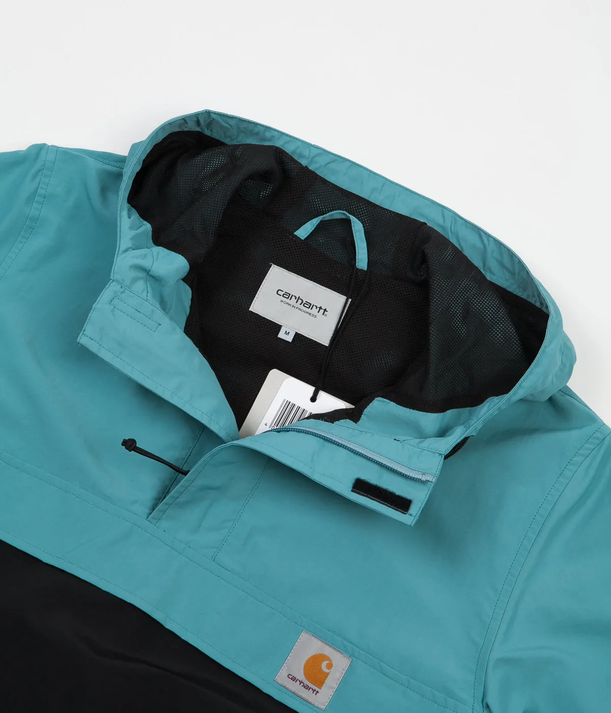 Carhartt Nimbus Two Tone Pullover Jacket - Soft Teal / Black