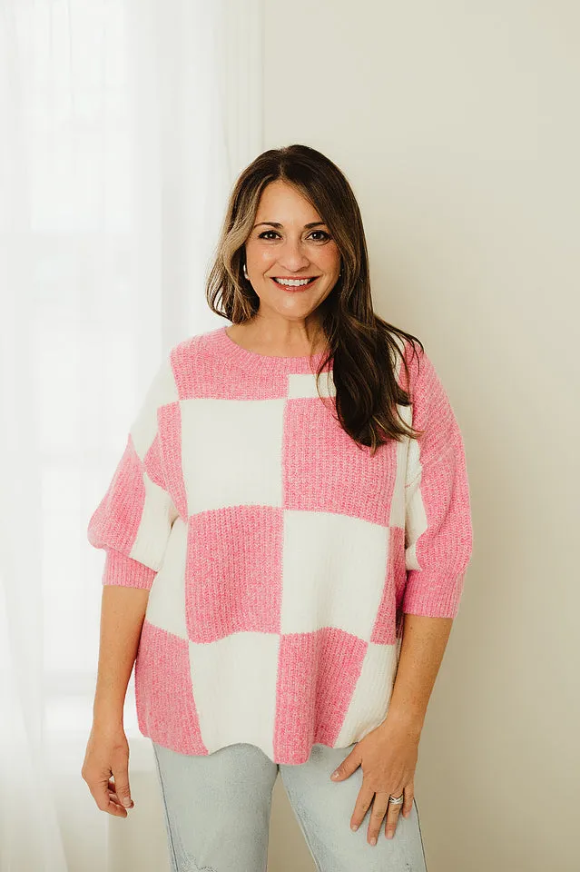Checker Sweater Pullover