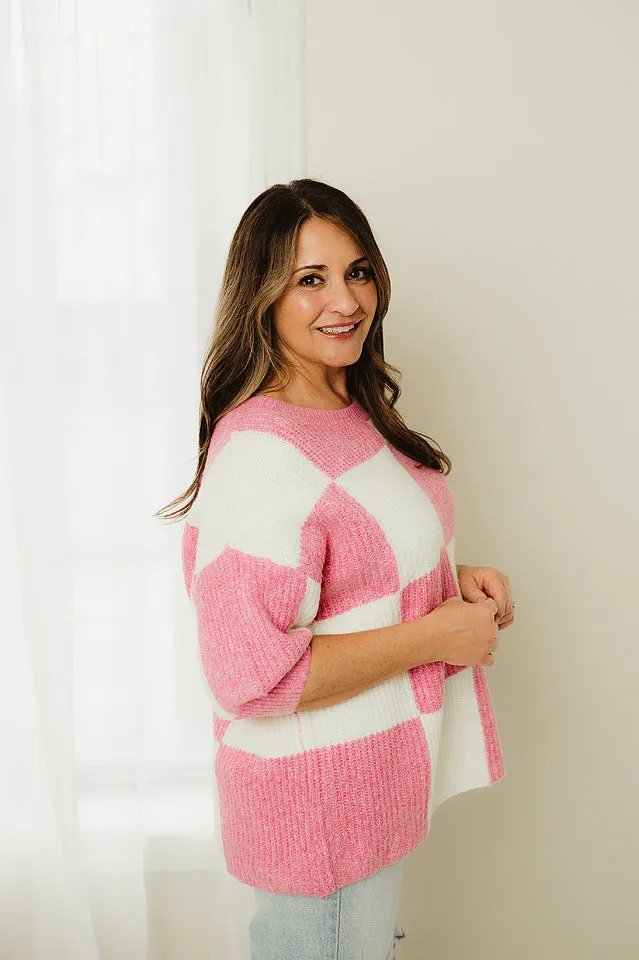 Checker Sweater Pullover