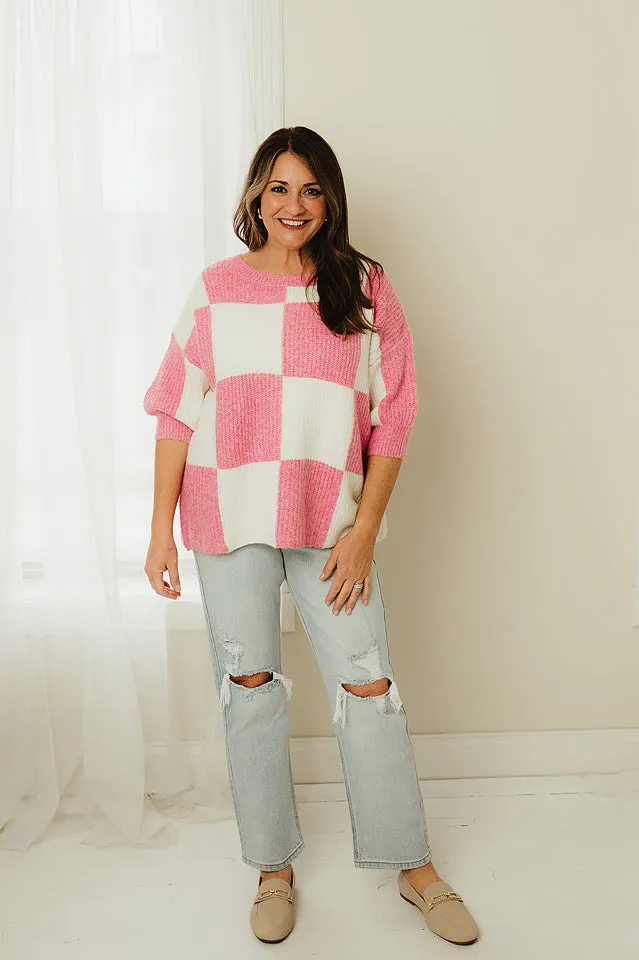 Checker Sweater Pullover