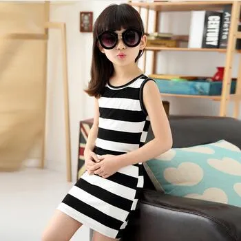 Children Stripes Old Vest Dress