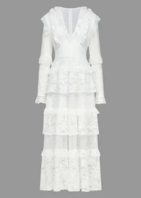 Claudia Floral Lace Maxi Dress