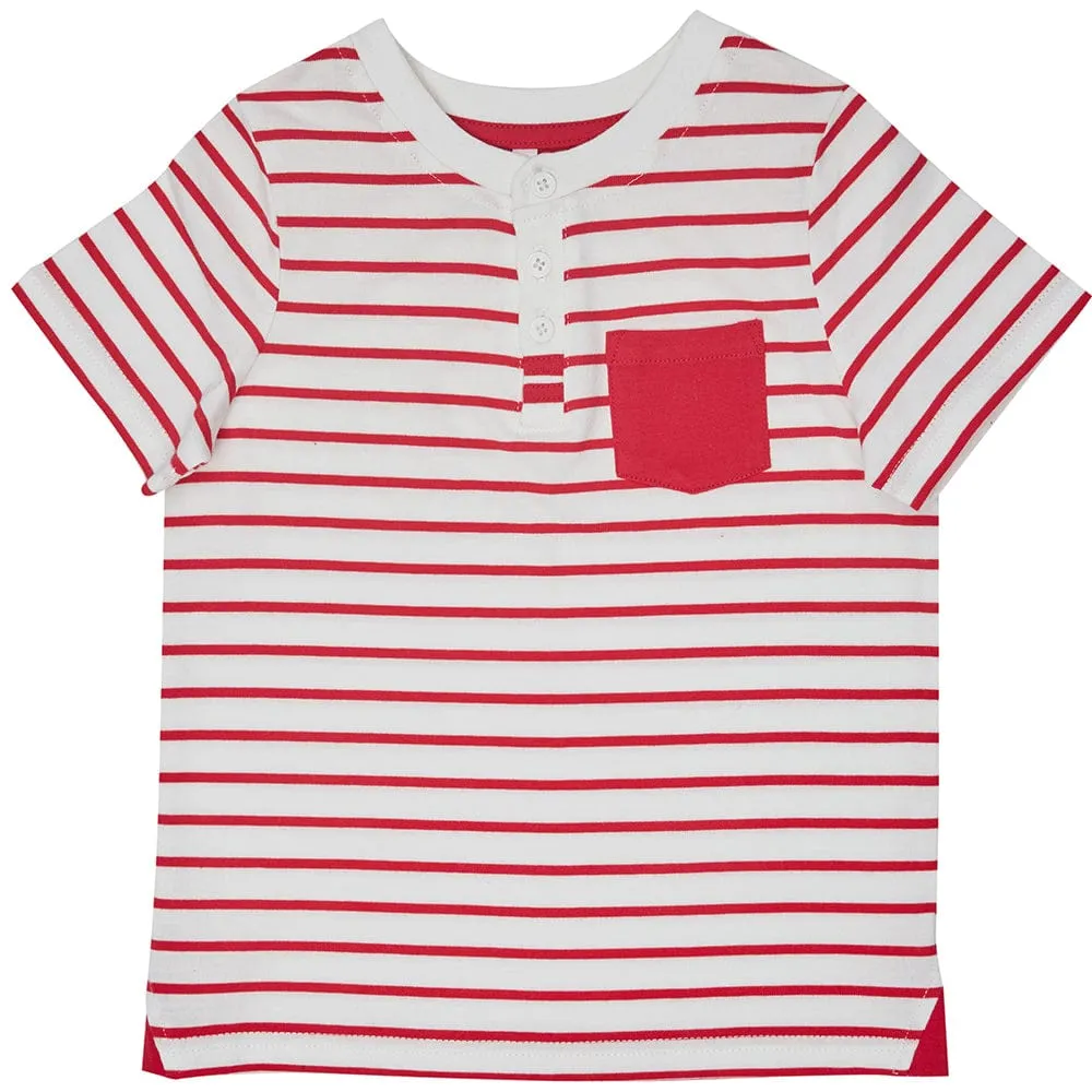 Dogs & Cats & Co. Saint Malo Matching Henley T-shirt Red