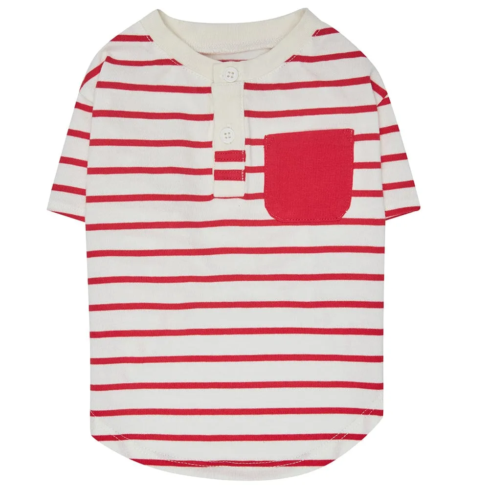 Dogs & Cats & Co. Saint Malo Matching Henley T-shirt Red