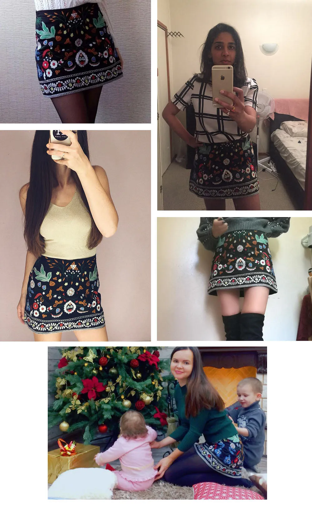 Embroidered Tribal Mini Skirt