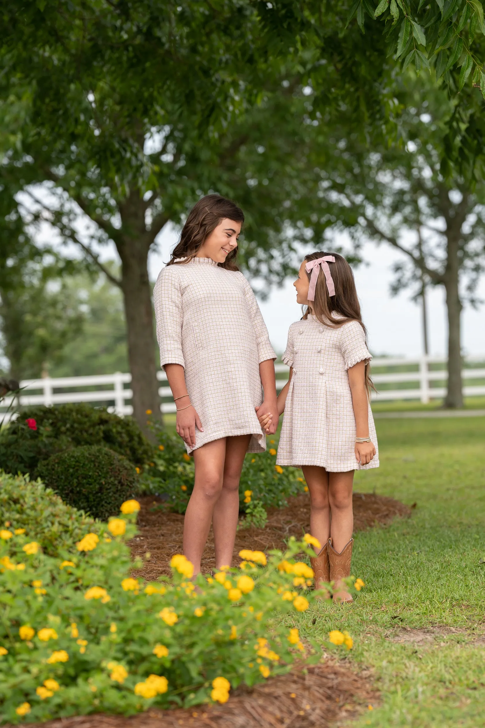 Emerson Pink Brown Tweed Dress