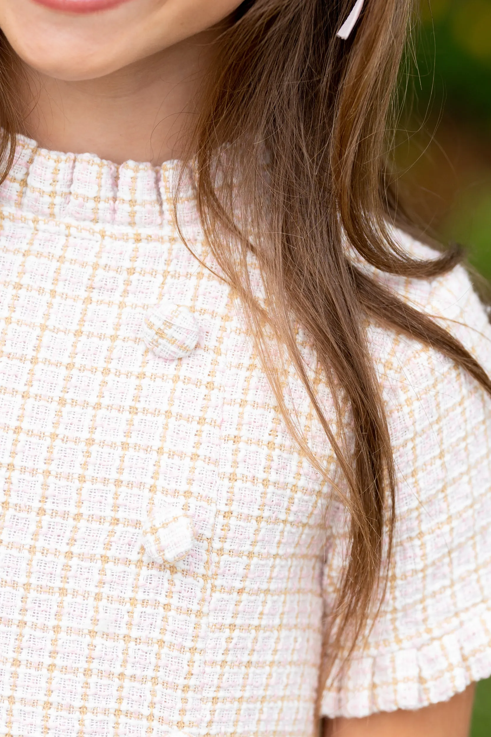 Emerson Pink Brown Tweed Dress