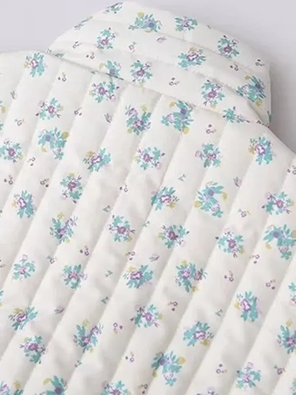 Floral Thick Quilted Jacket