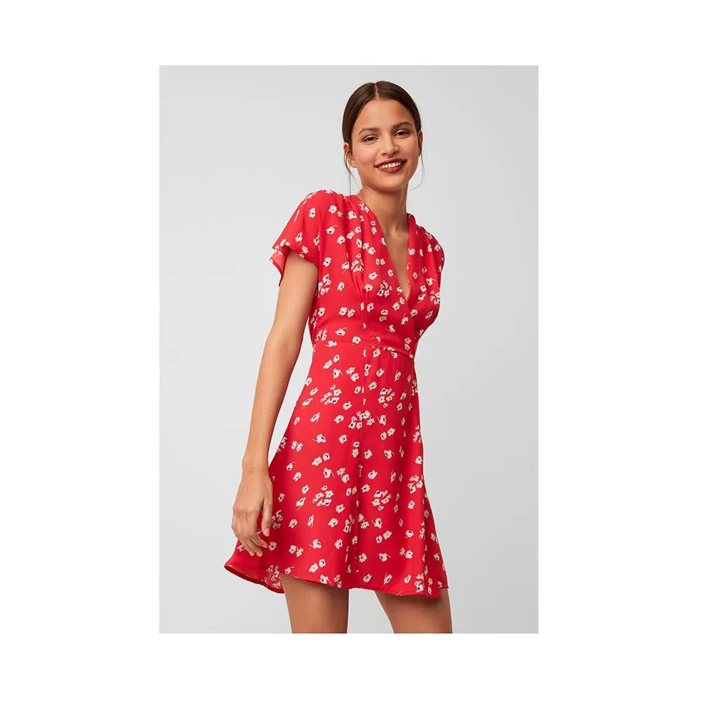 French Connection Verona Crepe Floral Dress Azalea Multi 71NSF