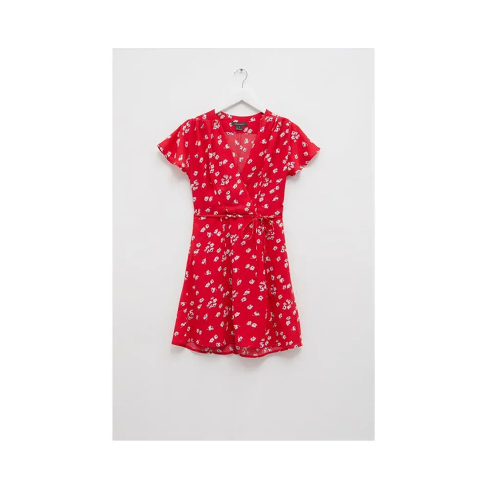 French Connection Verona Crepe Floral Dress Azalea Multi 71NSF