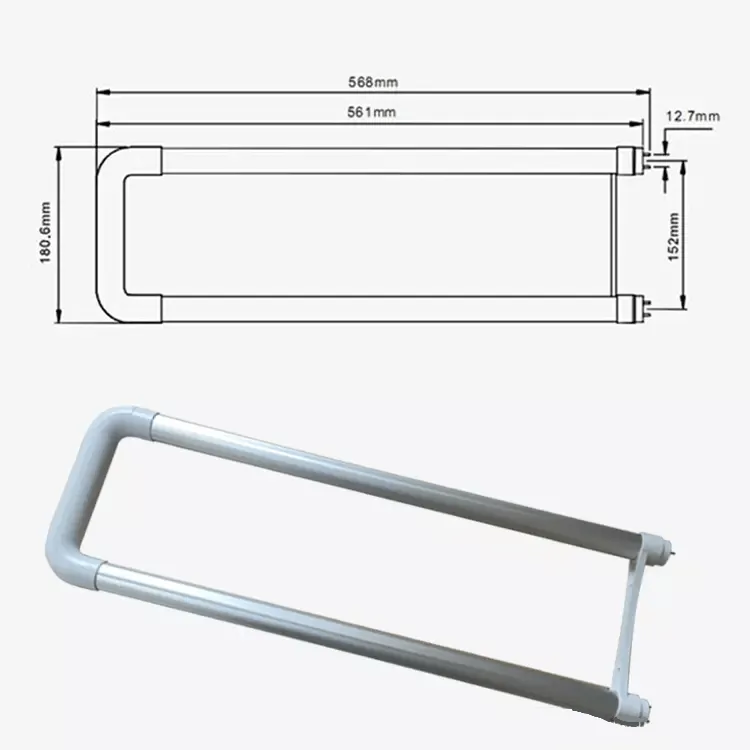 G13 U-Lamp 2ft 18w CLEAR LENS