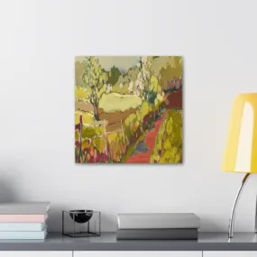 GADGETS WRAP Canvas Gallery Wrap Framed for Home Office Studio Living Room Decoration (10x10inch) - A Bend In The Road