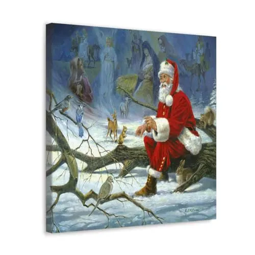 GADGETS WRAP Canvas Gallery Wrap Framed for Home Office Studio Living Room Decoration (10x10inch) - A Christmas Story