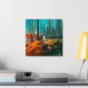 GADGETS WRAP Canvas Gallery Wrap Framed for Home Office Studio Living Room Decoration (10x10inch) - A Quiet Place Infrared Photography