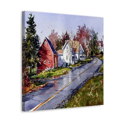 GADGETS WRAP Canvas Gallery Wrap Framed for Home Office Studio Living Room Decoration (10x10inch) - After The Rain