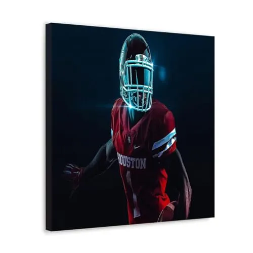 GADGETS WRAP Canvas Gallery Wrap Framed for Home Office Studio Living Room Decoration (10x10inch) - American Footballer